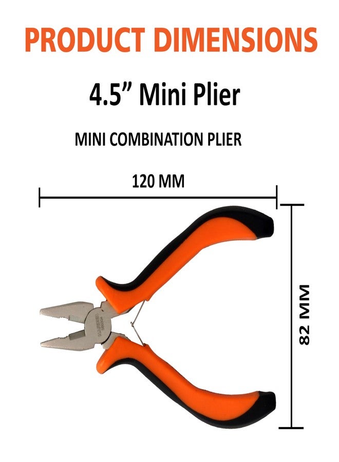 Harden 4.5" Mini Combination Plier - Made of CRV Steel, Non-Slip Handle - 560304 - Image 5